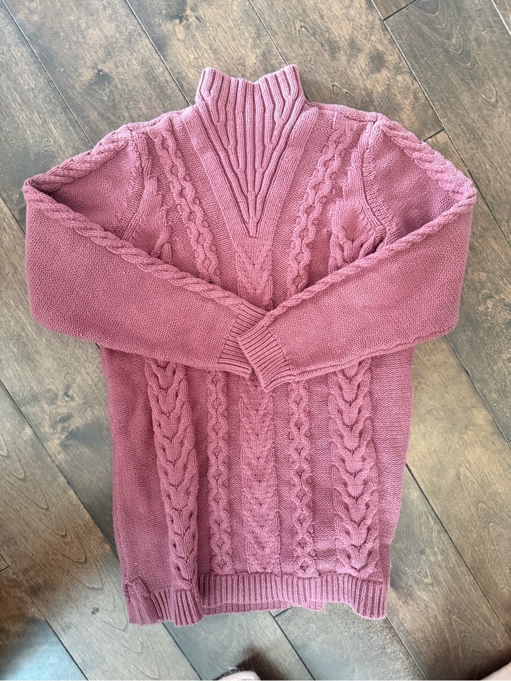 Cable Knit Sweater - Rose
